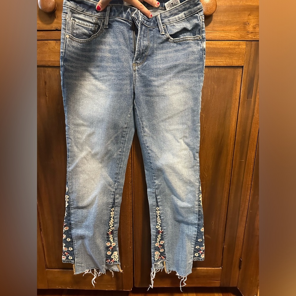 Driftwood embroidered jeans